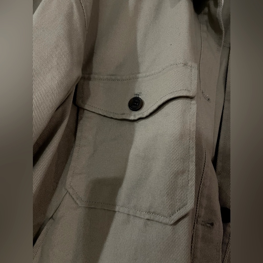 H&M beige heavyweight spring jacket light tan size L - Picture 4 of 13